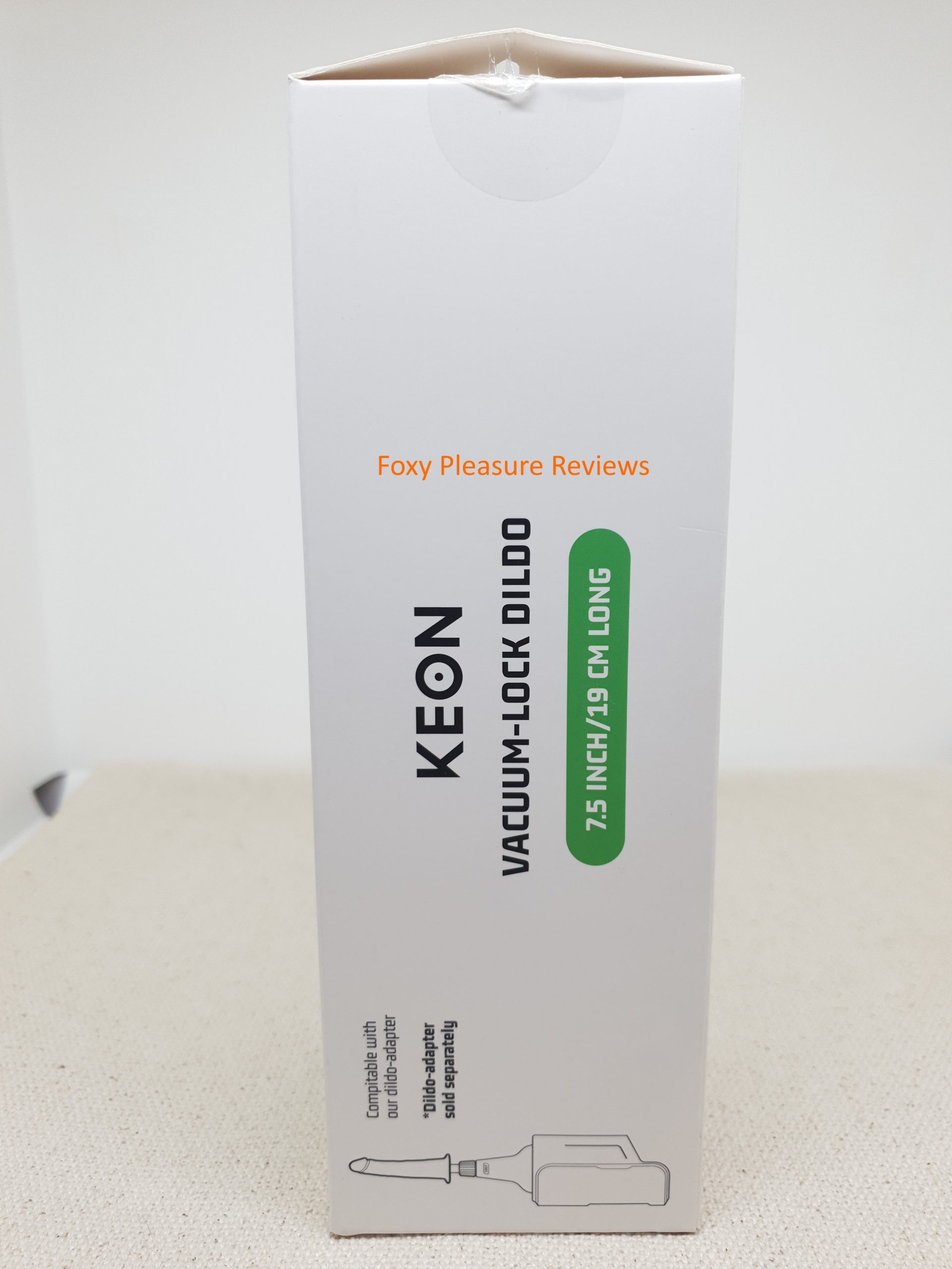 Right view of the Kiiroo's Vacuum Lock Dildo package