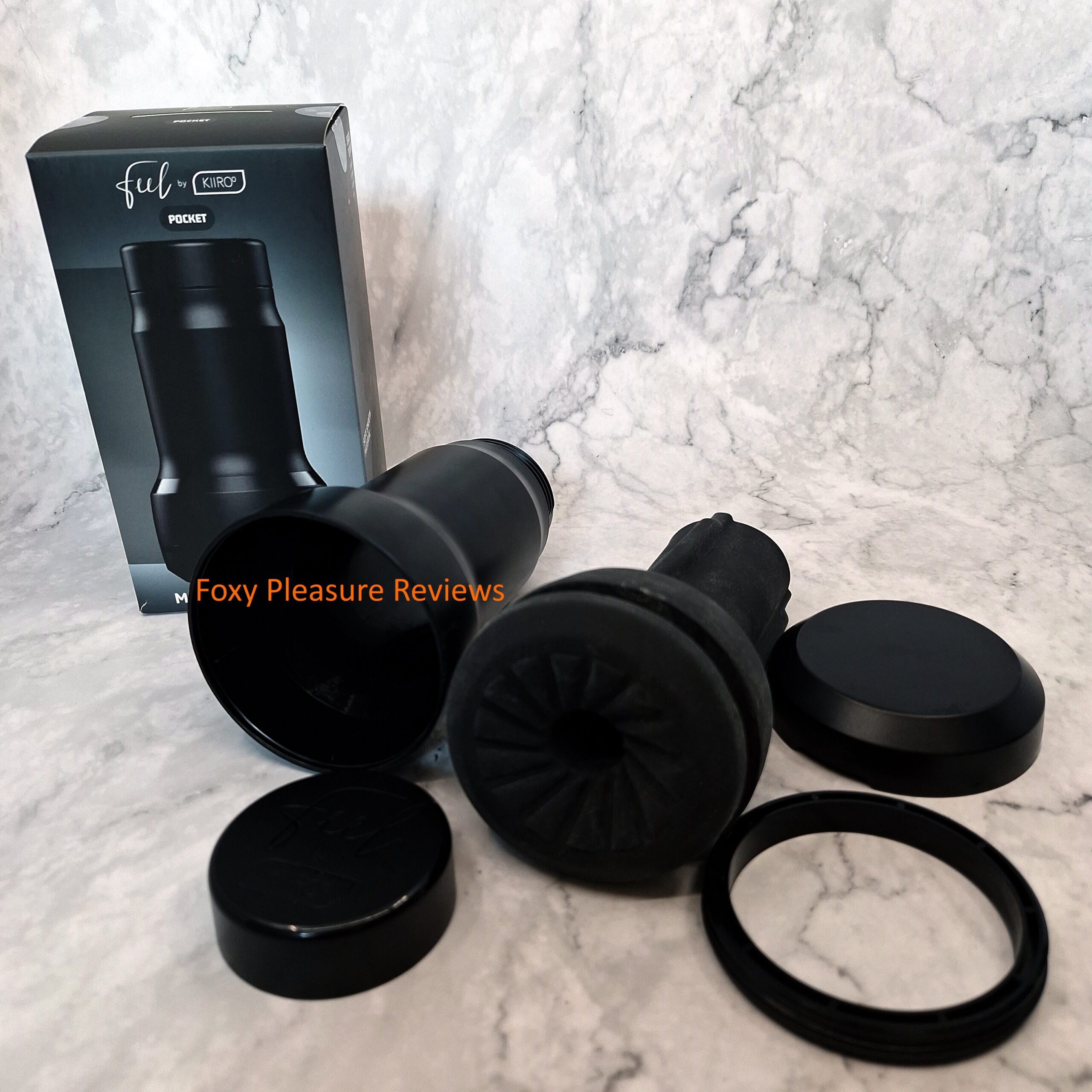 FeelPocket fully dismantled in 5 part, only one is in TPE (the sleeve), the rest being in ABS.