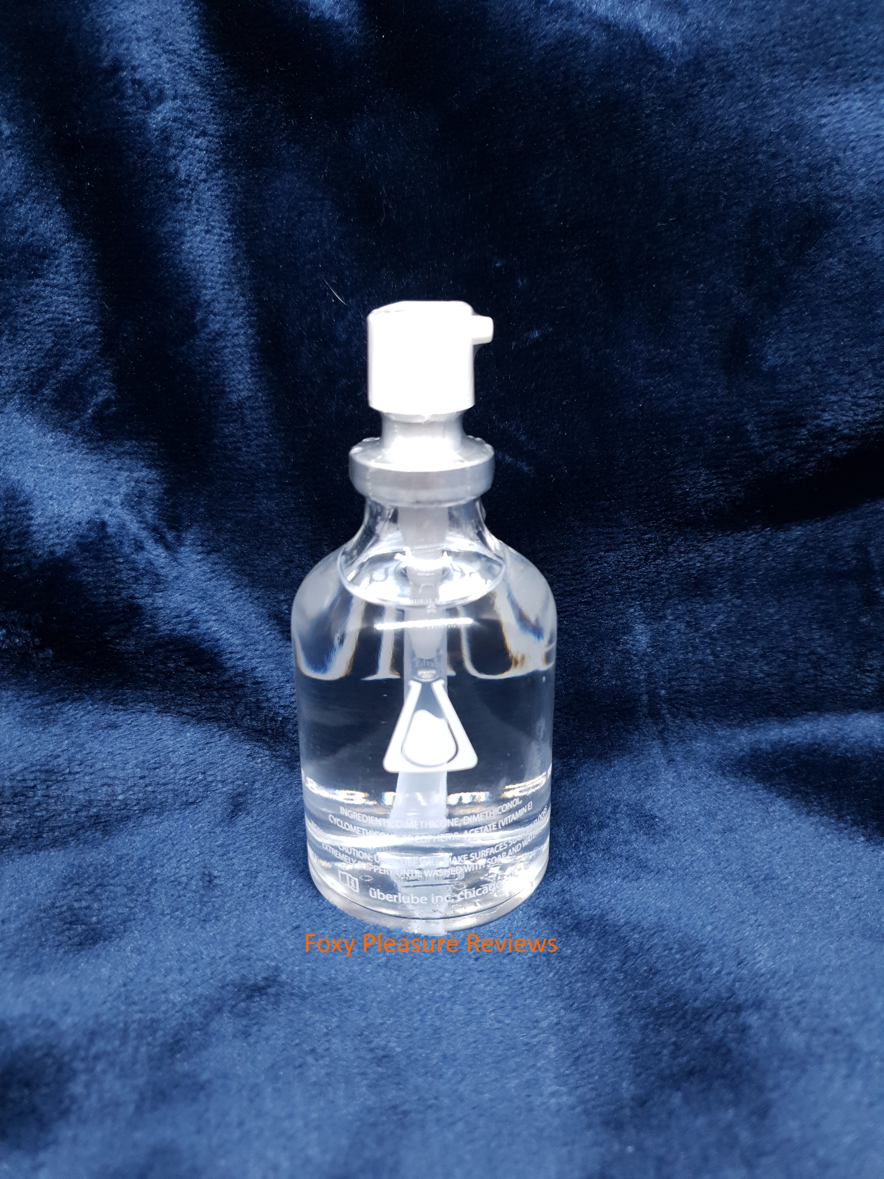 Back view of a 55mL of Überlube's bottle