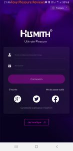 Application connection screen