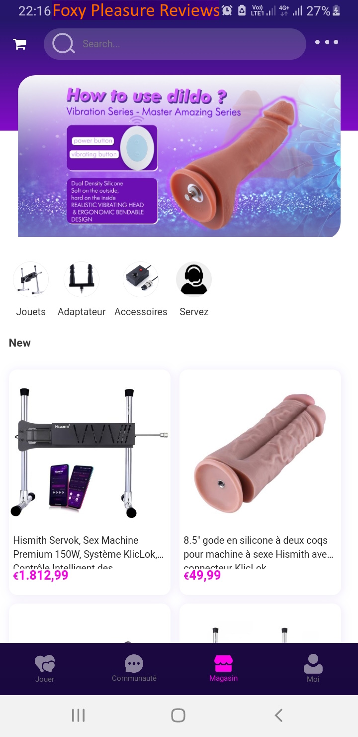 Store tab on the app