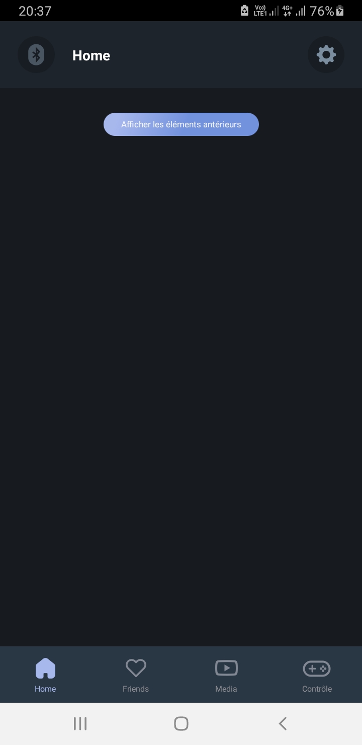 Home page of FeelConnect 3 app