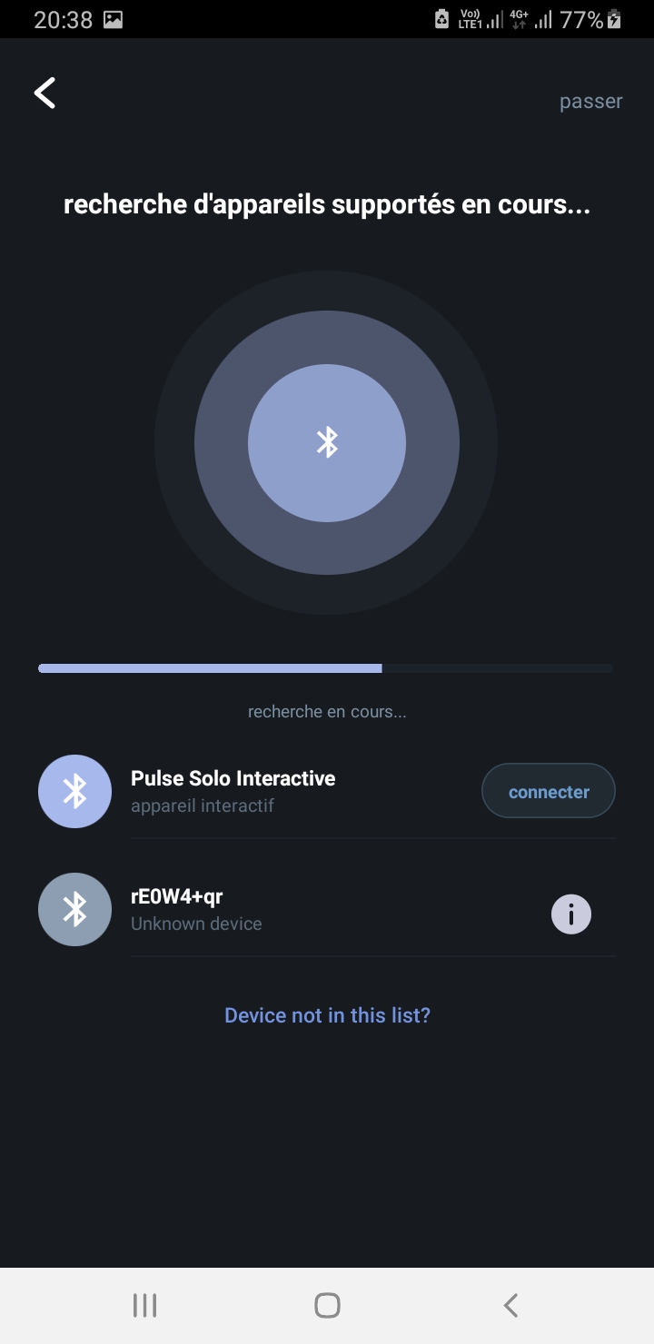 Pulse Solo Interactive found in FeelConnect 3 app