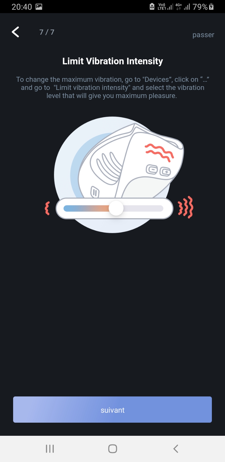 FeelConnect 3 - How to limit max vibration intensity