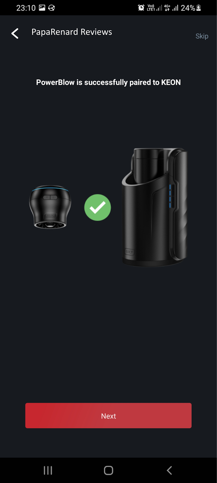 Keon & PowerBlow matched successfully