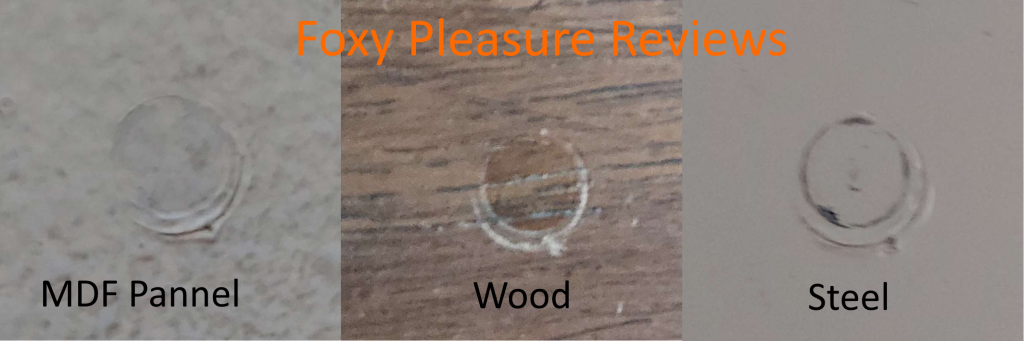 Warning, the table clamp leaves marks.