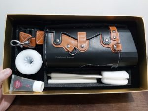 Opened package with all accessories