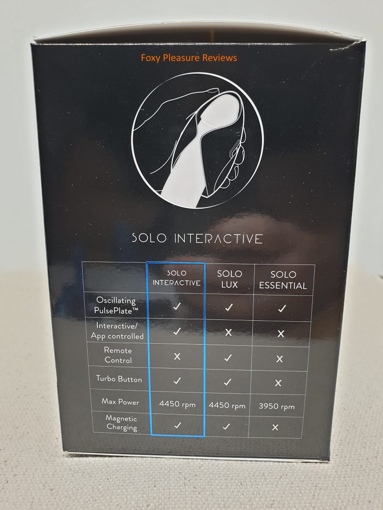 Left of the package for the Pulse Solo Interactive
