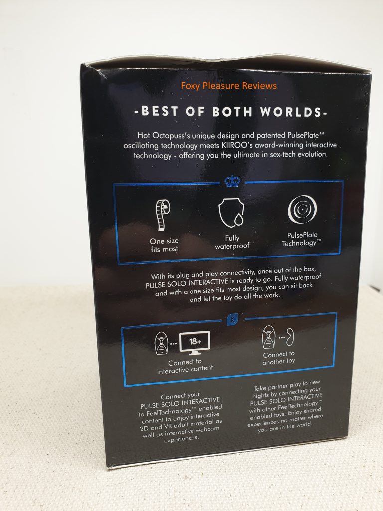 Right of the package for the Pulse Solo Interactive