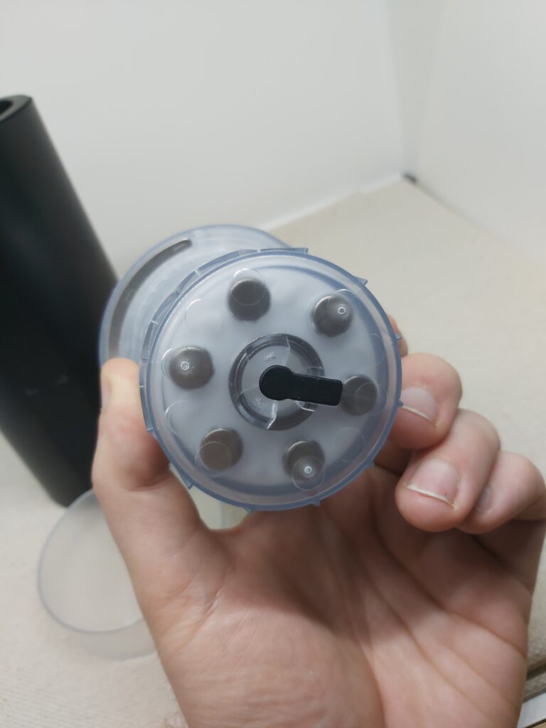 bottom view of the scabbard