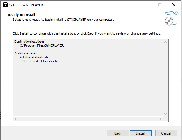 Syncplayer installation