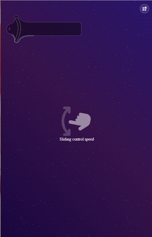 Controller interface, it can increase or decrease the speed of the machine.